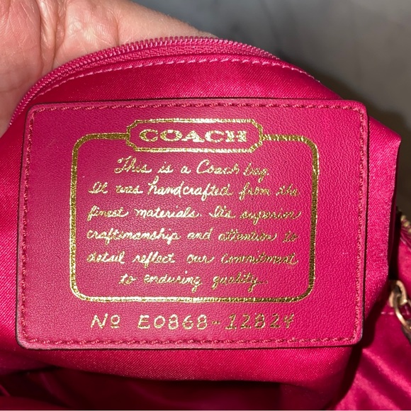 Coach Signature Canvas Stripe Leather Crossbody Bag - Picture 8 of 10